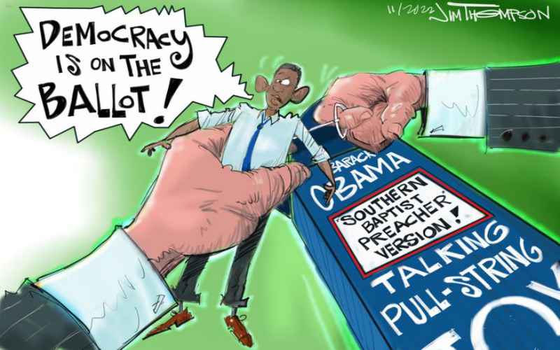  Pre-Election Bonus Cartoon: Obama’s Fake Southern Preacher Accent is Irritating