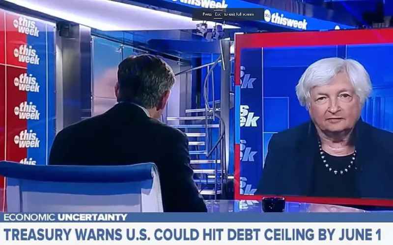  TREASURY SEC. YELLEN: U.S. WILL FACE ‘FINANCIAL AND ECONOMIC CHAOS’ IF DEBT CEILING NOT RAISED