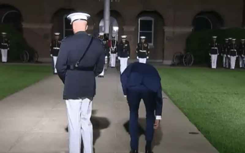 BIDEN DEMONSTRATES THAT EVEN WEARING PANTS IS A CHALLENGE FOR HIM