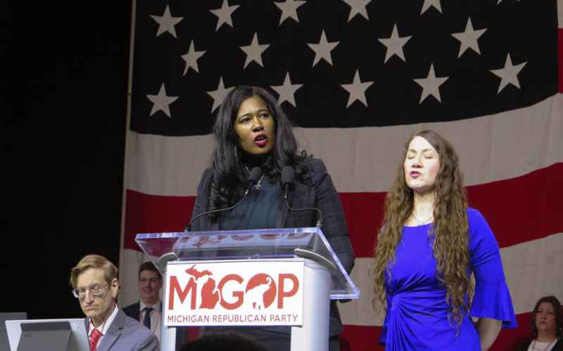 SHOWDOWN: MICHIGAN REPUBLICAN COMMITTEE VOTES TO REMOVE PARTY CHAIR KARAMO—SHE VOWS NOT TO LEAVE