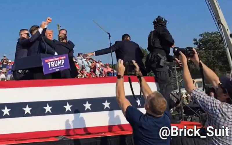  Exclusive: Why Brick Suit Decided to Release His Front Row Video of Trump Pumping His Fist