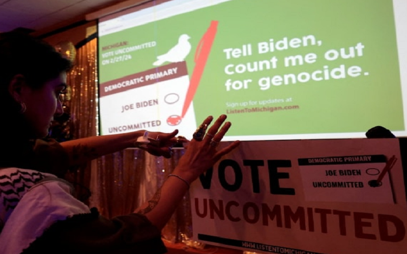  Pro-Palestinian ‘Uncommitted’ Group Airs Warning of Trump