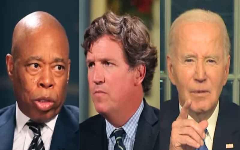  NY Mayor Eric Adams Stuns Tucker Carlson After Revealing the Five-Word Warning Joe Biden