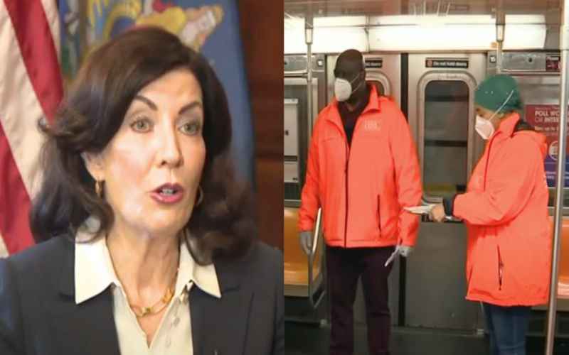  Hochul Installs Surveillance Cams in ‘Every Single Subway Car,’ Claims Mental Illness