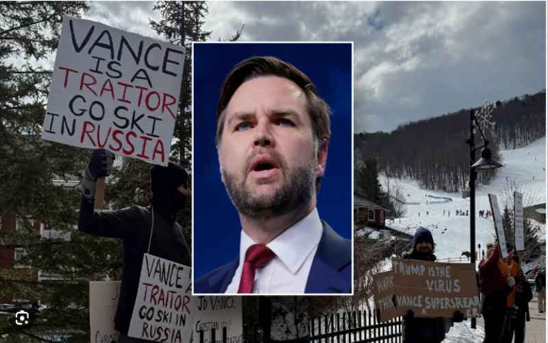  JD Vance’s Ski Trip Interrupted by Protesters