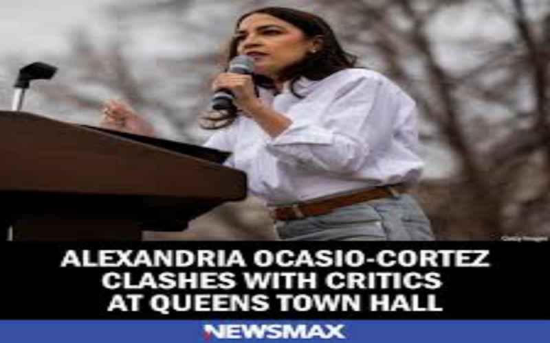 Ocasio-Cortez Clashes With Critics at Queens Town Hall